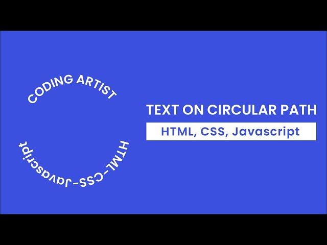 Circular Text | HTML, CSS & Javascript