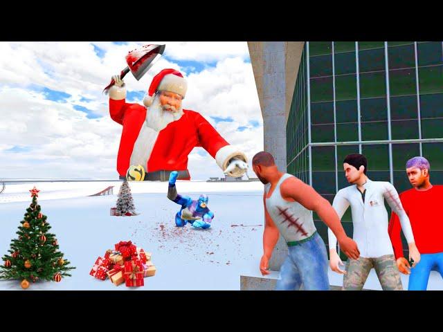 Evil Santa Attack on Rope Hero Tipson and Franklin in Indian bike driving 3d