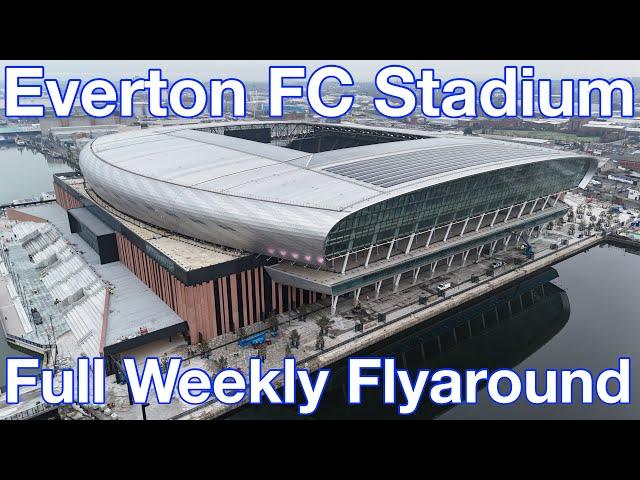 NEW Everton FC Stadium at Bramley Moore Dock. A Full FlyAround!