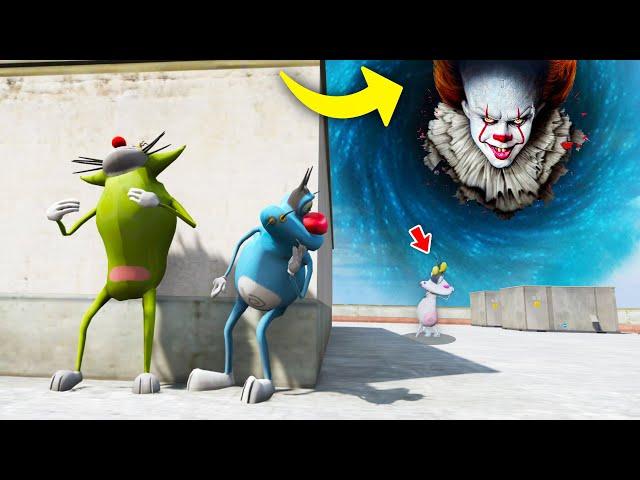 GTA 5 : OGGY ARMY VS PENNYWISE! | WE FOUND OLLY