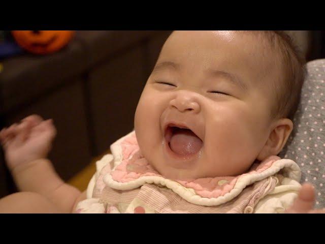 Funny Baby Laughing Videos 【Yune 7 month old baby】