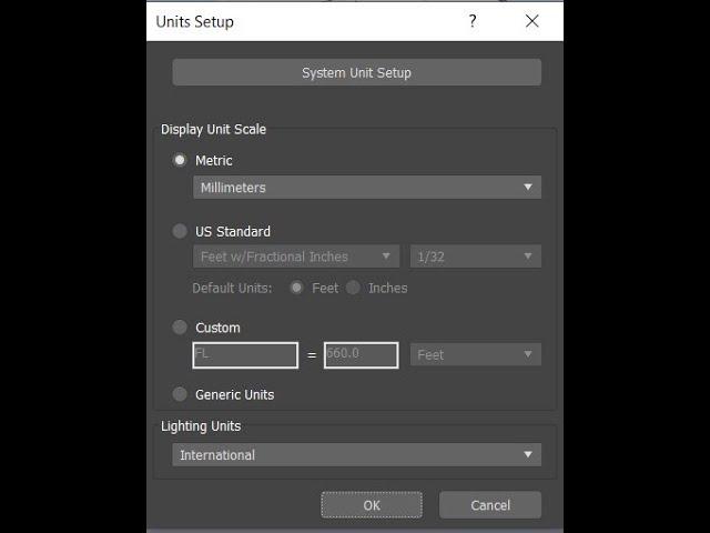 How to set Unit setup in 3ds max