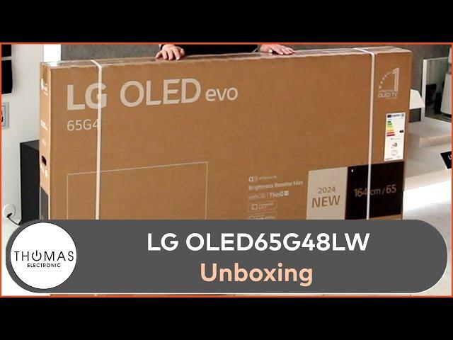 UNBOXING - LG OLED65G48LW - OLED evo TV 2024 65" G4 - Thomas Electronic Online Shop