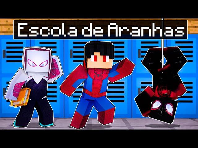 Meu PRIMEIRO dia na ESCOLA do HOMEM ARANHA no Minecraft