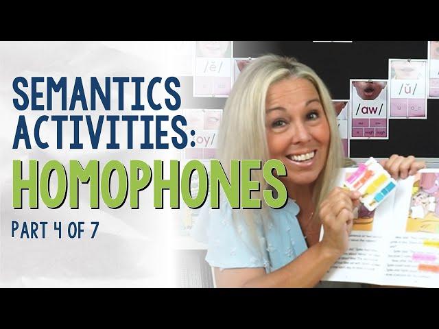 Language Structures Understanding Semantics Part 4: Homophones