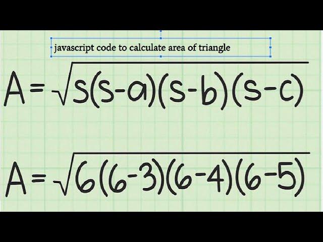 How to find the area of a triangle using JavaScript || JavaScript program to find area of triangle