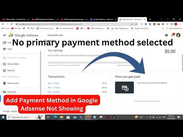 Not Showing | Why is My Google Adsense Payment Method Not Showing Up? Secret Tips Revealed!"