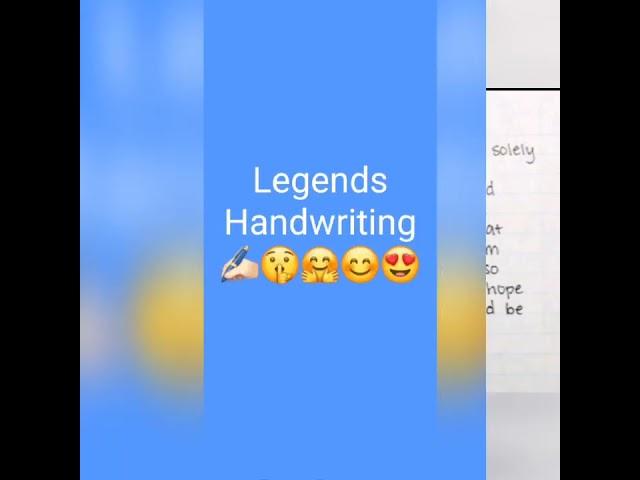 normal VS legends handwriting # types of choices ️