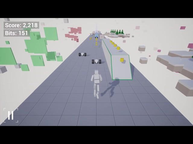 Movable obstacles: rolling and flying drones - Untitled Runner on Unreal Engine 4