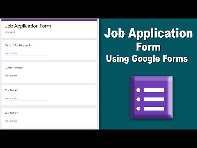 How to Make Job Application Form Using Google Forms Free
