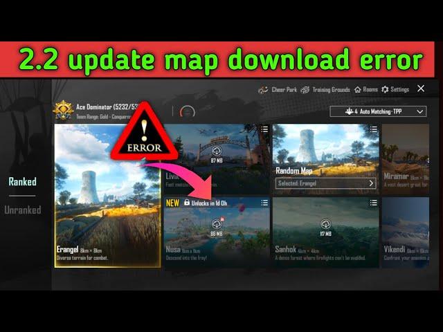 How to fix maps Download Error in pubg  2.2  update l pubg mobile map not download problem solve