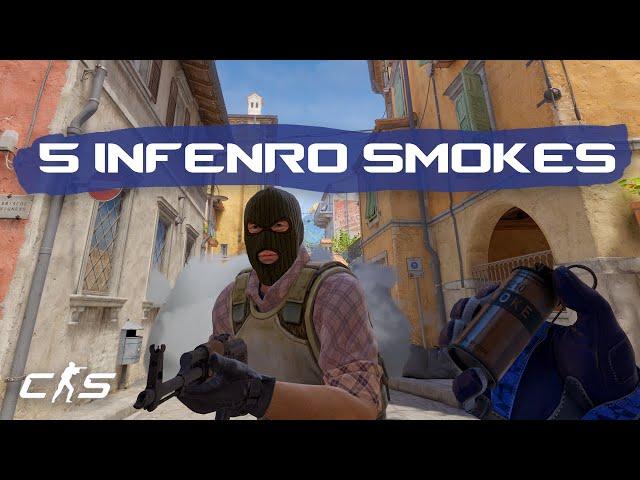 CS2 Inferno - 5 Smokes EVERYONE Should Know!