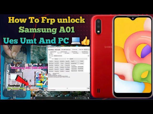 How To Frp unlock Samsung A01Ues Umt And PC 