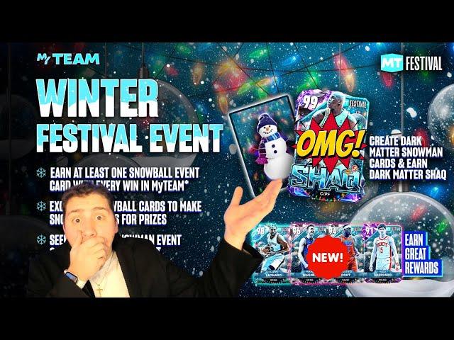 DARK MATTER SHAQ! NEW WINTER FESTIVAL EVENT IN NBA 2K25 MYTEAM!