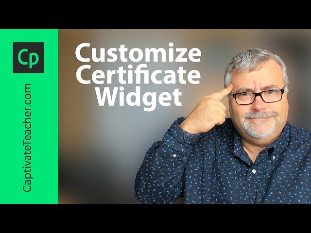 Customize Adobe Captivate Certificate Widget