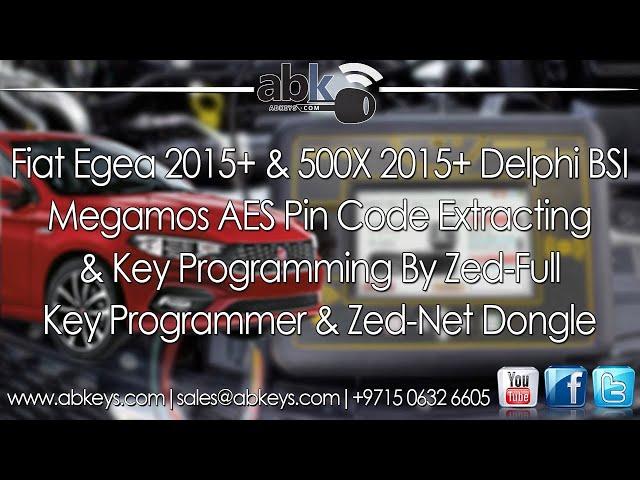 FIAT EGEA 2015+ 48 Megamos AES online pin code calculation &  key programming By Zed Full programmer