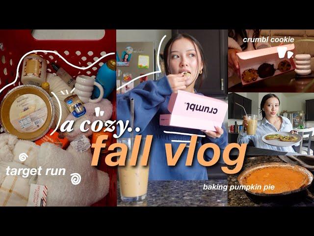 COZY FALL VLOG || baking, shopping, holiday dress ideas ft. boohoo and more