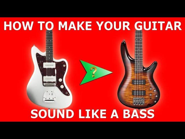 How to make your Guitar sound like a Bass | #Shorts