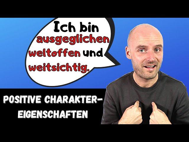 Charaktereigenschaften | wichtige Adjektive | Deutsch lernen | A2 B1 B2