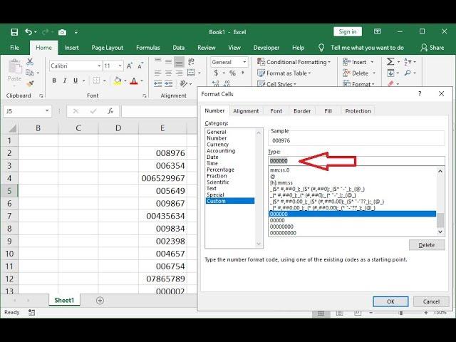How to Add Zero 00 Before Numbers in MS Excel
