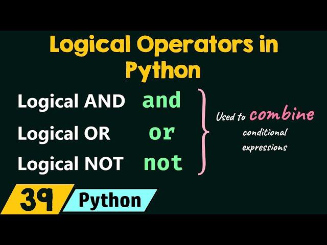 Logical Operators in Python