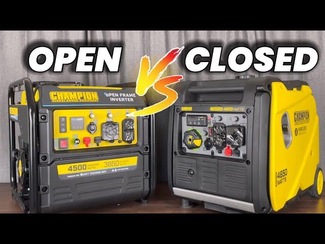 Champion Open frame inverter generator VS Closed Frame