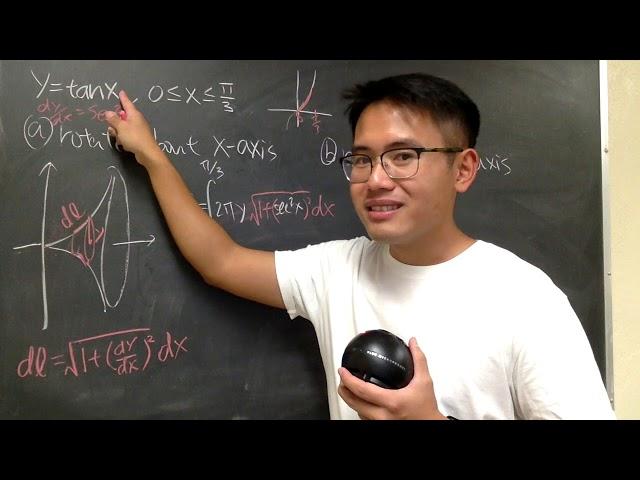 Surface Area of tan(x) rotated about x-axis, and y-axis