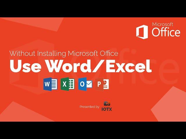 How to use Microsoft office without Software Install | Free Office Cloud