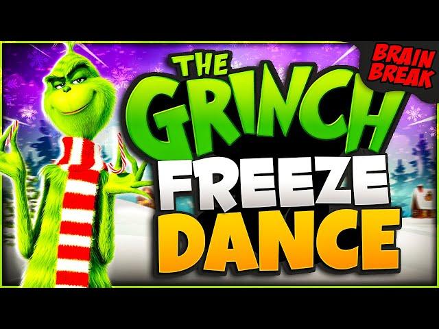 The Grinch Freeze Dance Yoga! | Christmas Brain Break | Winter Just Dance | GoNoodle Inspired