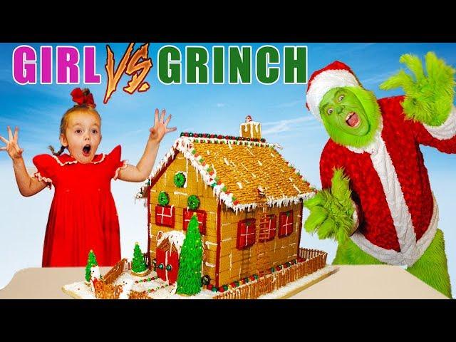 Girl vs Grinch! Will She Save Christmas? Kids Fun TV