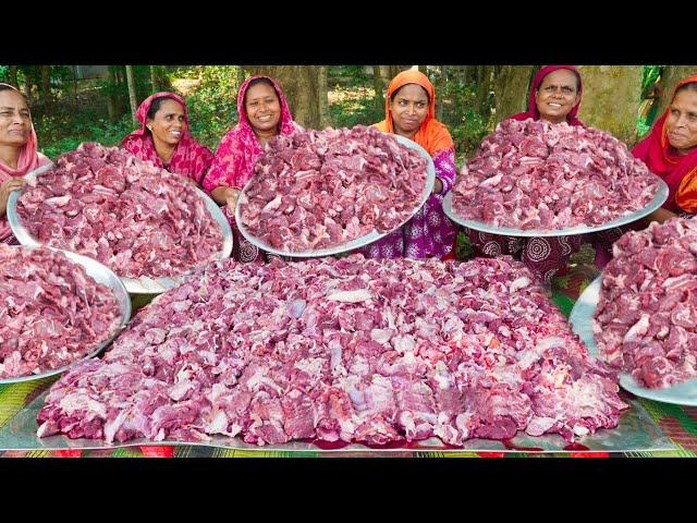 Boneless Buffalo Meat Tehari - EID feast - Biriyani Style Polao Rice Meat Tehari Cooking in Village