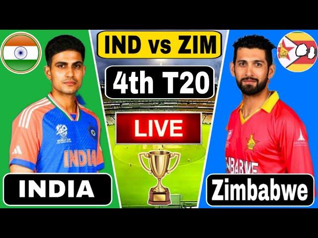 LIVE : India Vs Zimbabwe  4th T20 Match 2024 | IND Toure Of ZIM  Match | Live Commentary #indvszim