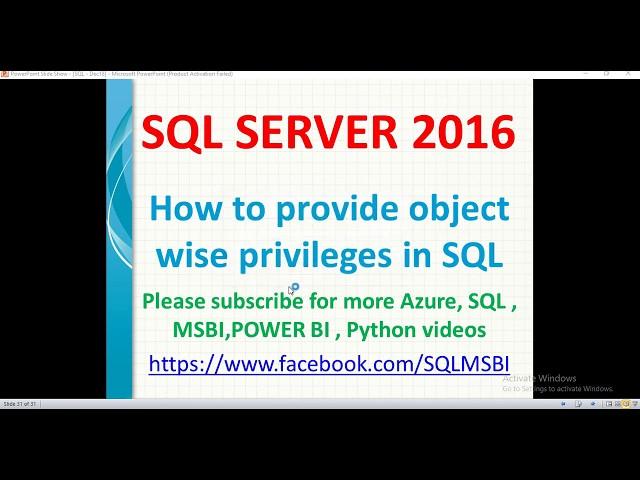 Object Level Permissions in SQL | Permission to specific tables to user | sql login create and error