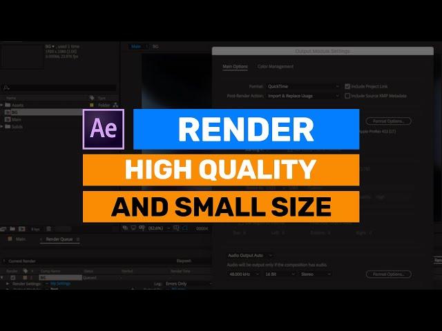 How to Render Video With High Quality and Low File Size in After Effects |  Tutorial | Fxmuni