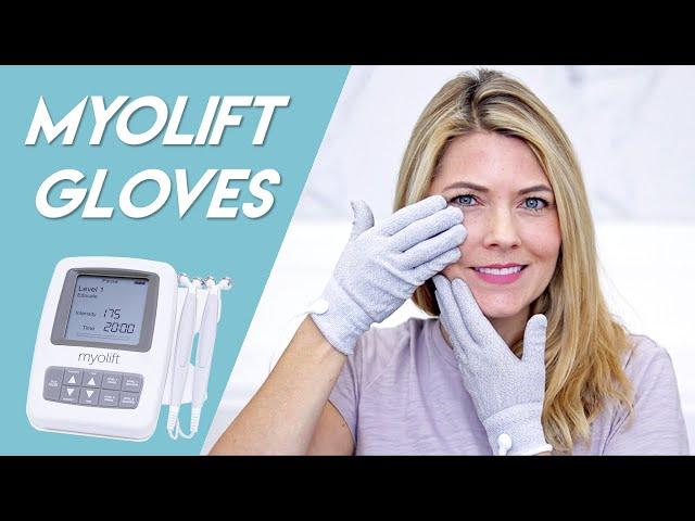 Myolift Conductive Gloves Microcurrent Tutorial - Over 40