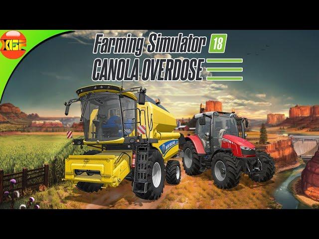 Sowing & Harvesting Canola Again & Again | Farming Simulator 18 Timelapse Gameplay, fs18