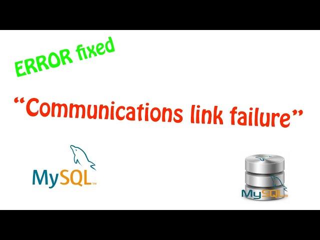 Fix MySQL Error "Communication link failure" with JDBC and MySQL