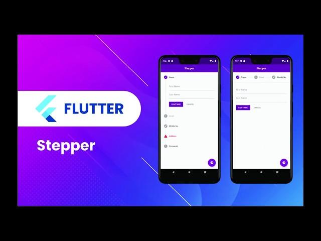 Flutter Widget | 18 | 1. Stepper | Expanded, List, TextFormField, InputDecoration | Speed Code