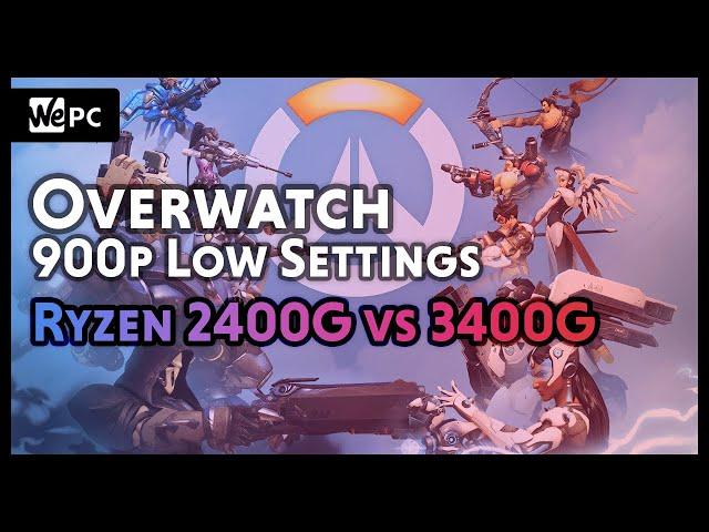 AMD Ryzen 2400G vs 3400G | Overwatch | 900p Low Settings | WePC Benchmark