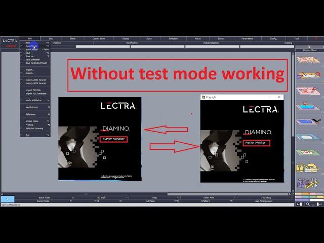 Lectra modaris v8r3 and v6r3 Without test mode working all windows