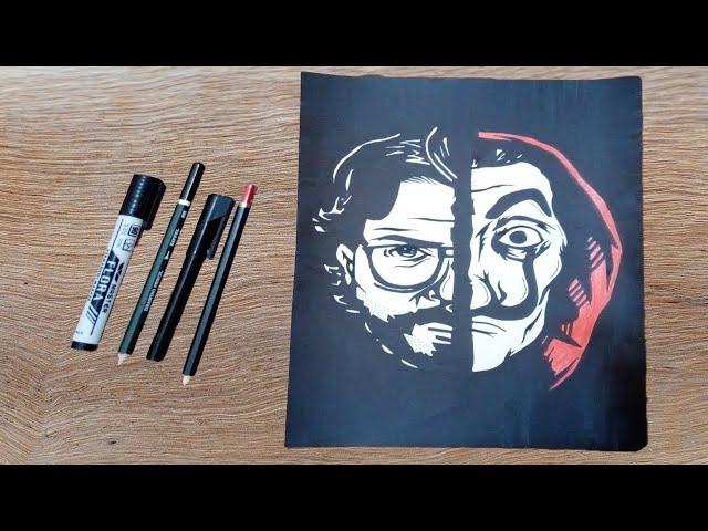 La Casa De Papel (Money Heist) Mask Drawing | Character | Art O'Clock