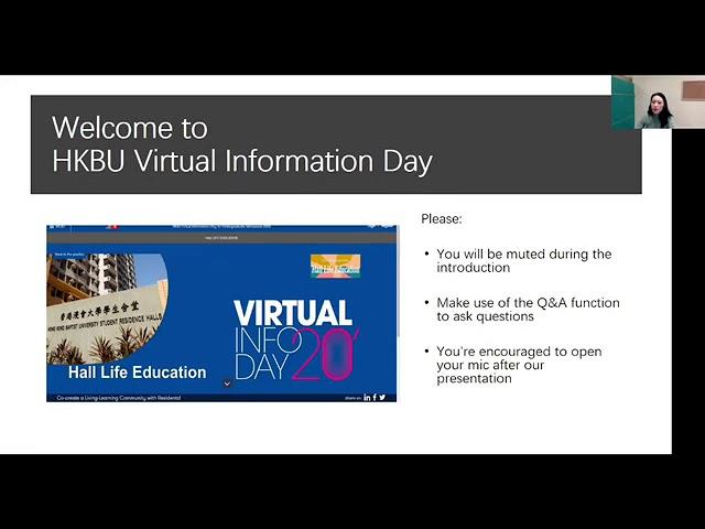 2020 Virtual Info Day: What is Hall Life Education at HKBU - English Seminar