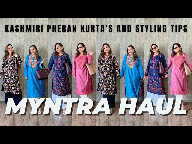 THE ART OF KASHMIRI EMBROIDERY: STYLING PHERAN-INSPIRED KURTAS FROM MYNTRA