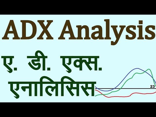 ADX Technical Indicator Analysis in Hindi. Technical Analysis in Hindi