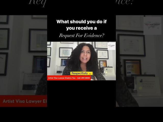 What Should You Do If You Receive An RFE? #shorts #artistvisalawyer #rfe #immigrationlawyer #o1