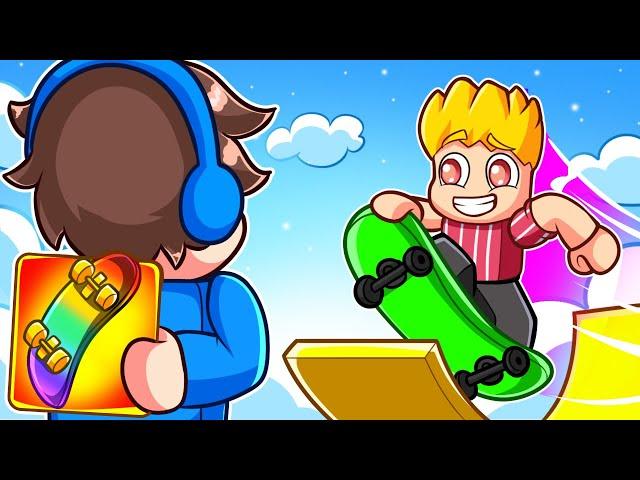 Předstírám SUPER NOOBA v JEŽDĚNÍ NA SKATEBOARDU, potom použiju 100,000,000 Kč SKATEBOARD v Robloxu!