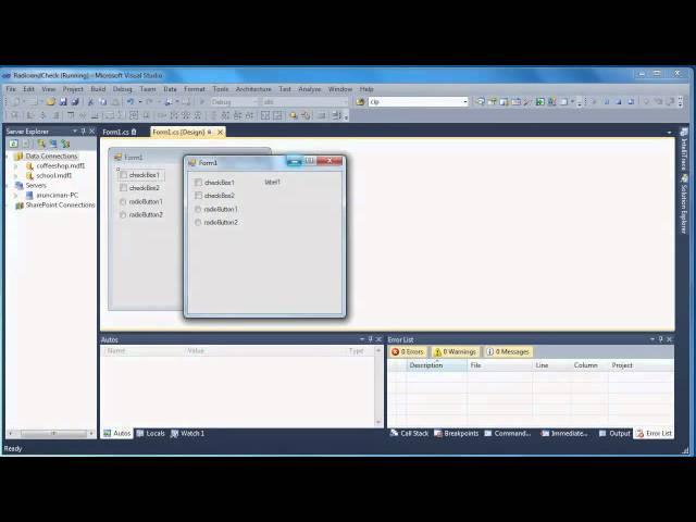 Part 5 - Introduction to Windows forms (Check Box and Radio Button)