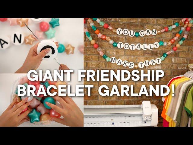 DIY GIANT FRIENDSHIP BRACELET GARLAND! Easy Step by Step Tutorial 