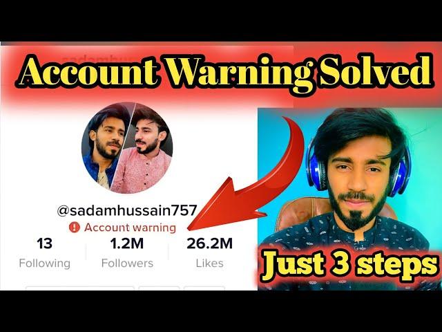 How to fix account warning on Tiktok | Account warning problem on Tiktok | Tiktok account warning