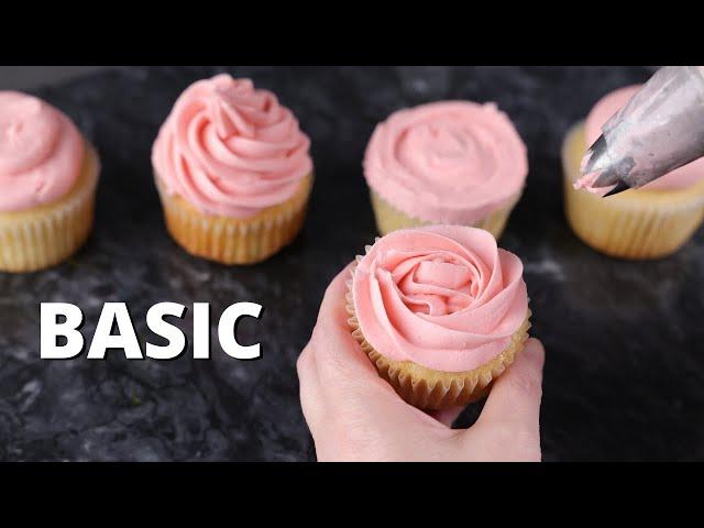 5 basic way to decorate your cupcakes  [ Cake Decorating For Beginners ]